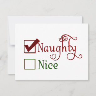 Naughty eller Nice Julkort