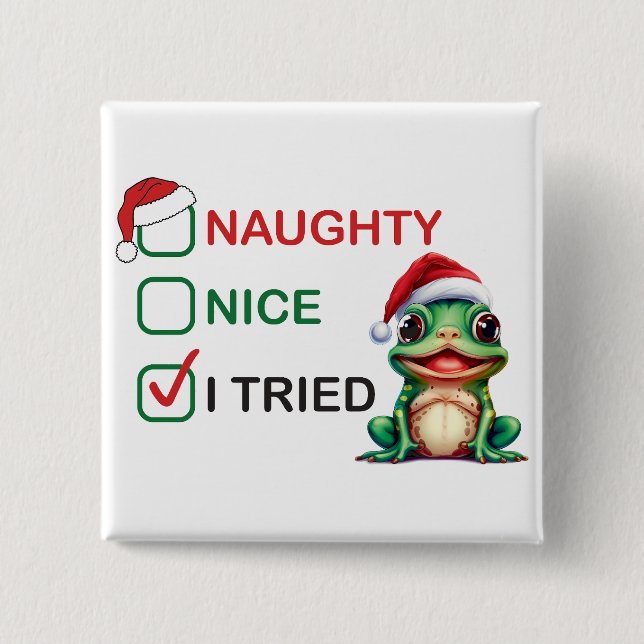 Naughty eller Nice Knapp (Framsida)