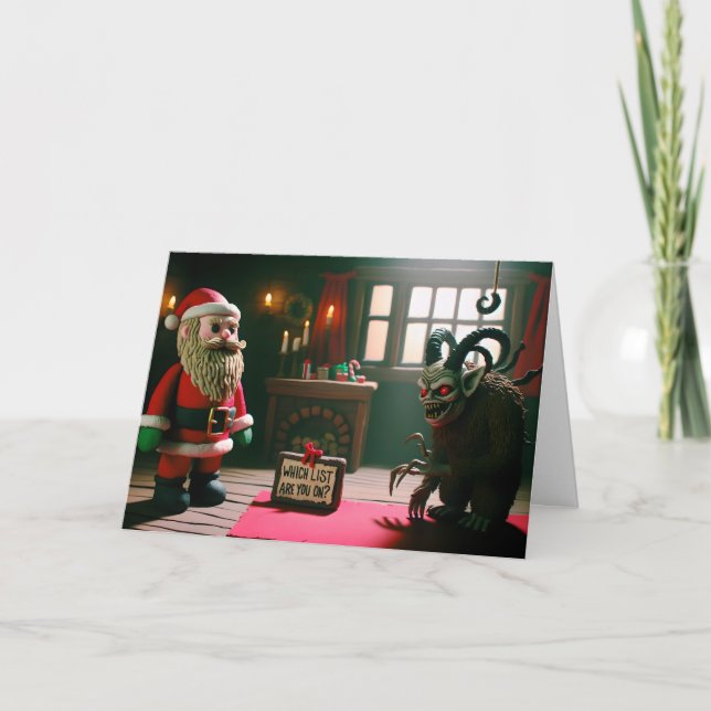 Naughty eller Nice Kort (Framsida)