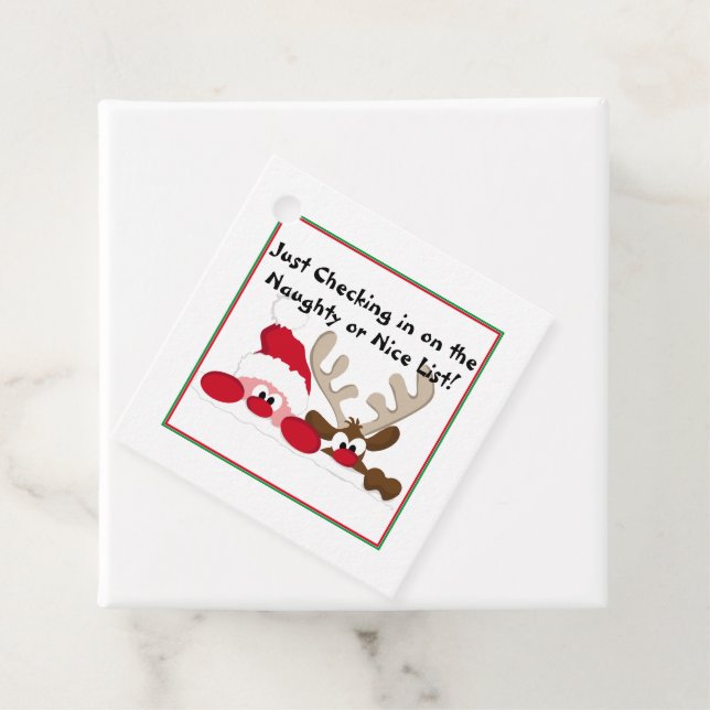 Naughty eller Nice List Gåvor Etiketter (På plats)