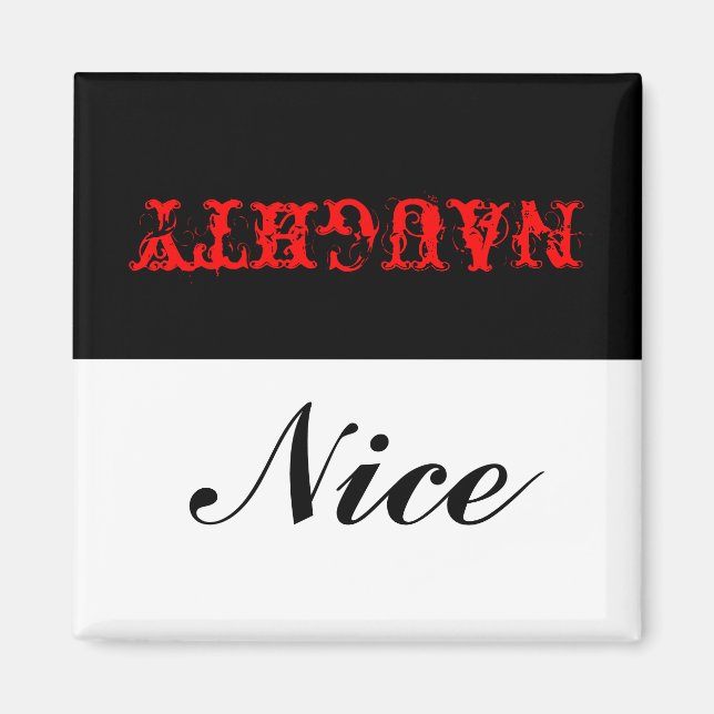 Naughty eller Nice? Magnet (Framsidan)