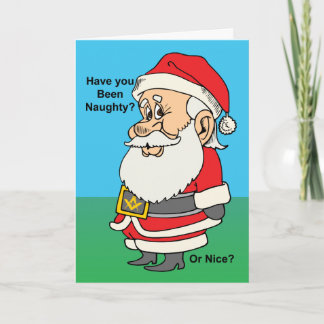 Naughty eller Nice Mason Helgkort