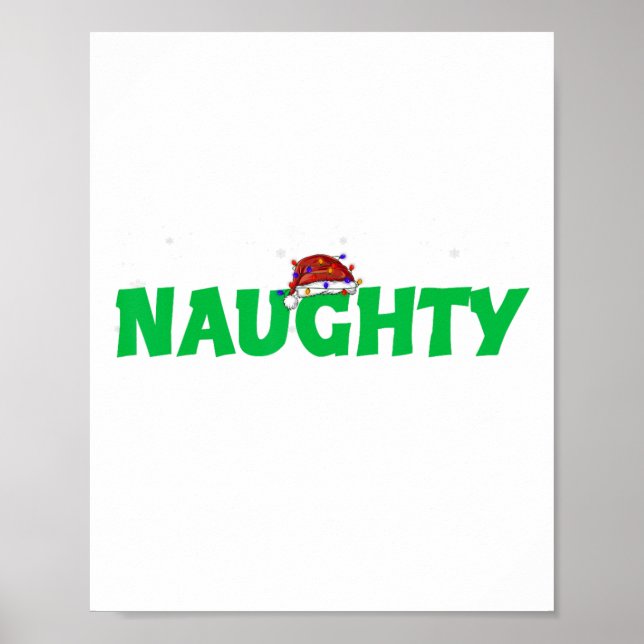 Naughty eller Nice Matchande julkostumma Par Poster (Framsidan)