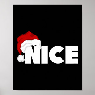 Naughty eller Nice Matchande jultomten Poster