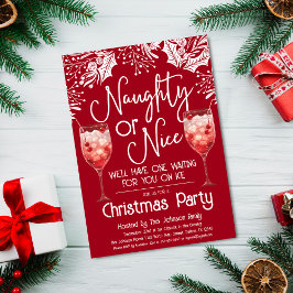 Naughty eller Nice Mixed Drink Funny jul Party Inbjudningar