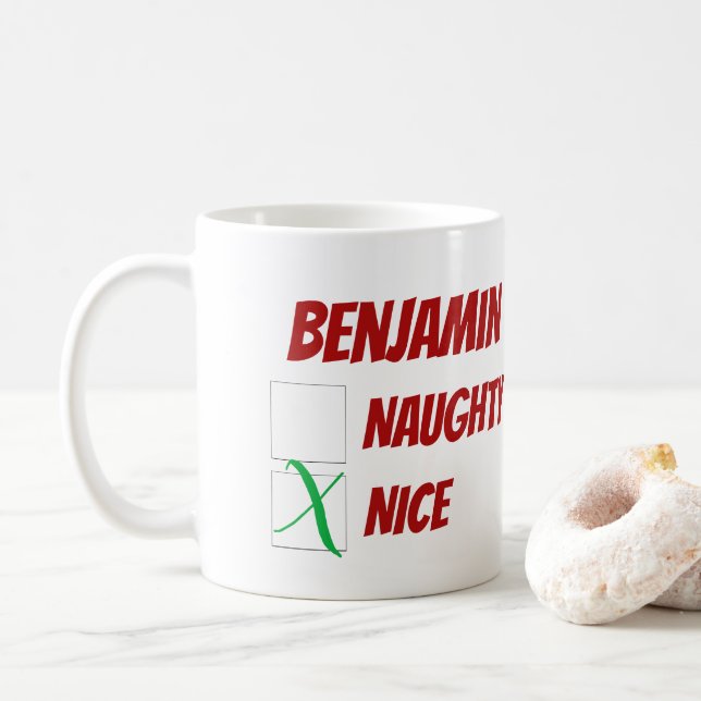 Naughty eller Nice-Personligen Kaffemugg (Med munk)