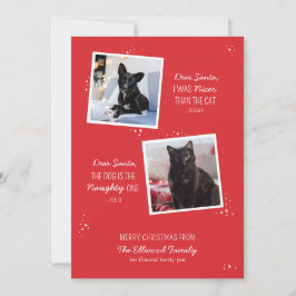 Naughty eller Nice Pet Funny julkort