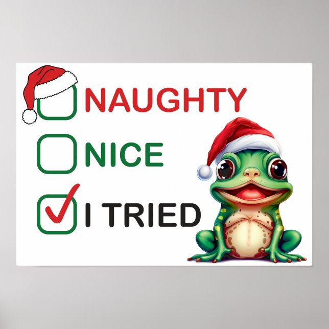 Naughty eller Nice Poster (Framsidan)