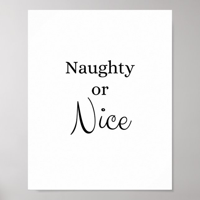Naughty eller Nice Poster (Framsidan)