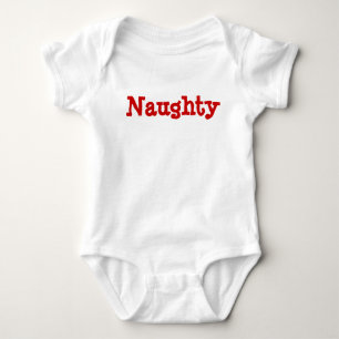 Naughty eller Nice Quote Funny Cute Baby jul Tröja