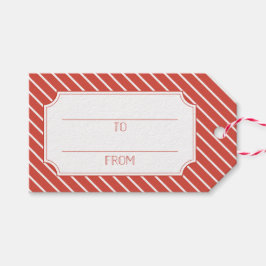 Naughty eller Nice Red Rand julgåva Märkre Presentetikett