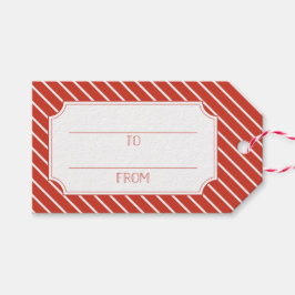 Naughty eller Nice Red Rand julgåva Märkre Presentetikett