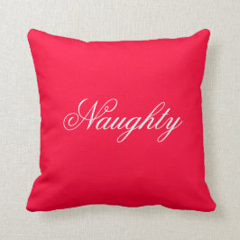 Naughty eller Nice Square Pillow Kudde