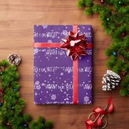 NAUGHTY- ELLER NICE-text i Snöflingor Presentpapper