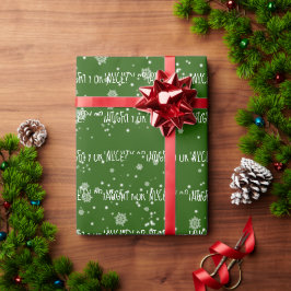 NAUGHTY- ELLER NICE-text i Snöflingor Presentpapper