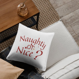 Naughty eller Nice? - Typografi för uppspelning av Kudde