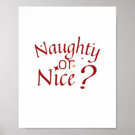 Naughty eller Nice? - Typografi för uppspelning av Poster