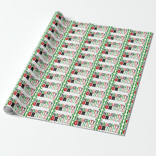 Naughty eller Nice Wrapping Papper Presentpapper