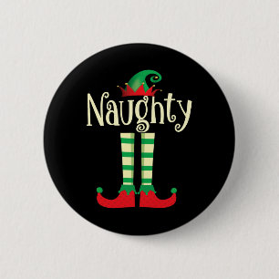 Naughty eller Snygg julklump Den stygga Elf Knapp