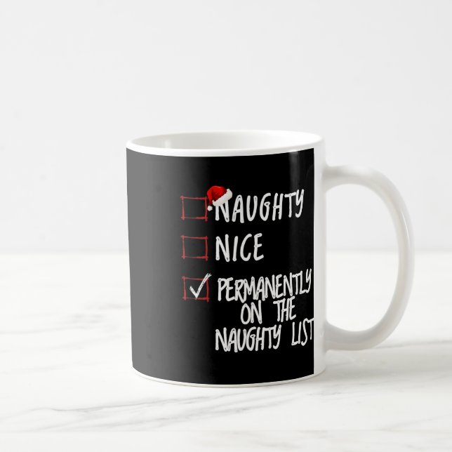 Naughty eller Snygg jullista Kaffemugg (Höger)