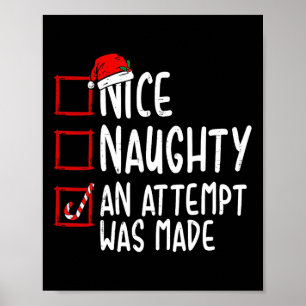 Naughty eller Snygg man försökte göra Christma Poster