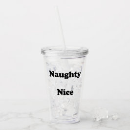 Naughty eller Snygg, svart drickande Take Away Mugg