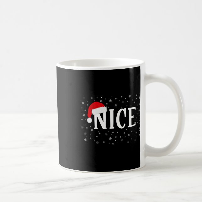 Naughty eller Trevlig matchande julklumpar Kaffemugg (Höger)