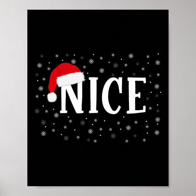 Naughty eller Trevlig matchande julklumpar Poster (Framsidan)