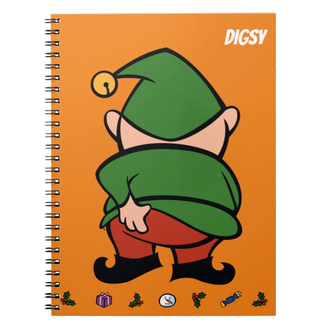 Naughty Elves Itch-julanteckningsbok Anteckningsbok (Framsidan)