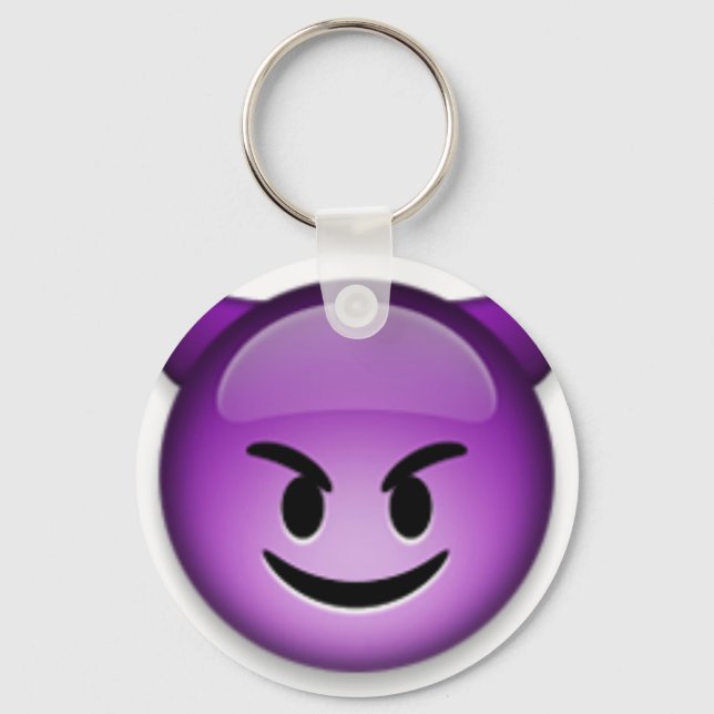 Naughty Emoji ansikte Nyckelring (Framsida)