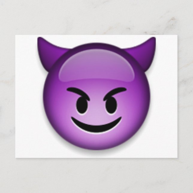 Naughty Emoji ansikte Vykort (Framsida)