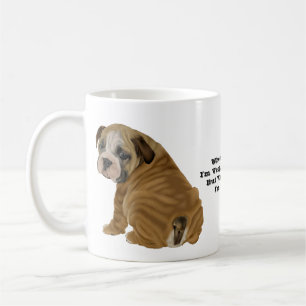 Naughty English Bulldog Puppy Kaffemugg