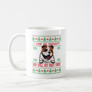 Naughty English Bulldog Ugly jul Sweater Kaffemugg