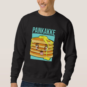 Naughty Foodie Pun Pankakke Sarcastic Lång Ärmad Tröja