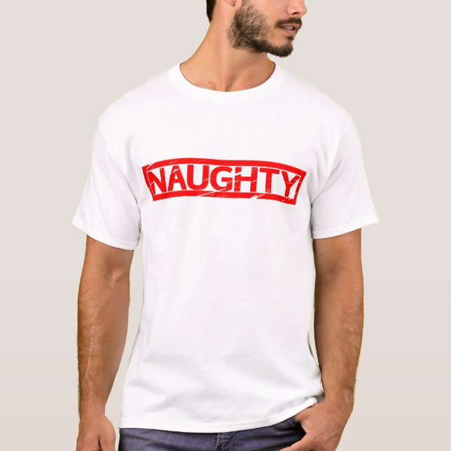 Naughty Frimärke T Shirt (Framsida)