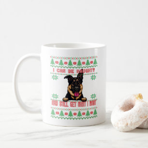 Naughty German shepherd Ugly jul Sweater Kaffemugg