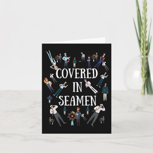 Naughty Gifts for Women Covered in Seamen Funny Kort (Framsida)