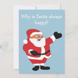 Naughty Girl Bad Santa Funny Joke Humor Roligt Inbjudningar