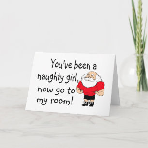 Naughty Girl går till Santas Room Helgkort