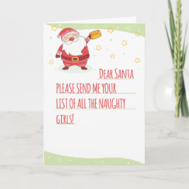 Naughty Girl List Helgkort