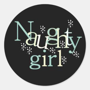 Naughty Girl Runt Klistermärke