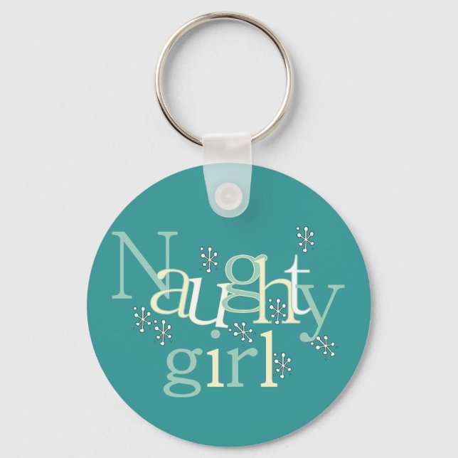 Naughty Girl Tshirts and Gifts Nyckelring (Framsida)