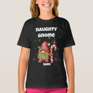 Naughty Gnome-flickans jul T-Shirt