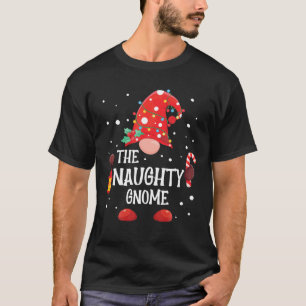 Naughty Gnome Matching Familjegul Gnome T Shirt