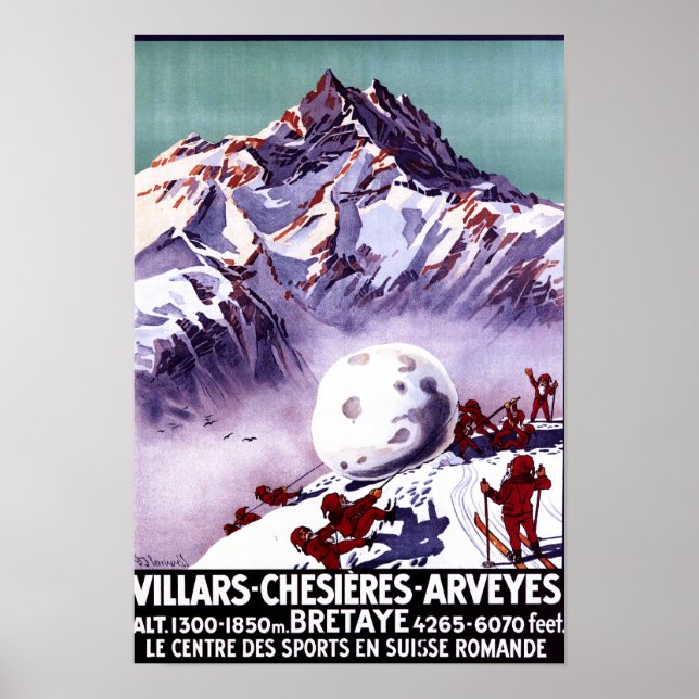 Naughty Gnomes Skapar Giant Snowball Poster (Framsidan)