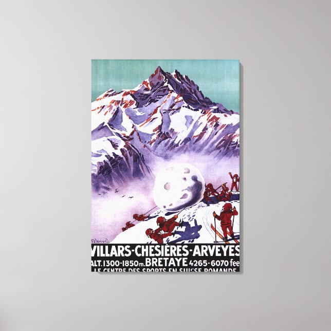 Naughty Gnomes Skapar Giant Snowball Poster Canvastryck (Framsida)