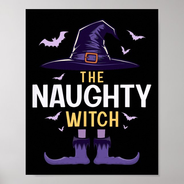 Naughty Halloween Witch Group Matching Costume Poster (Framsidan)