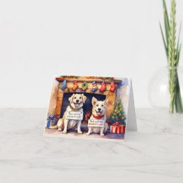 Naughty Hundar julkort Helgkort