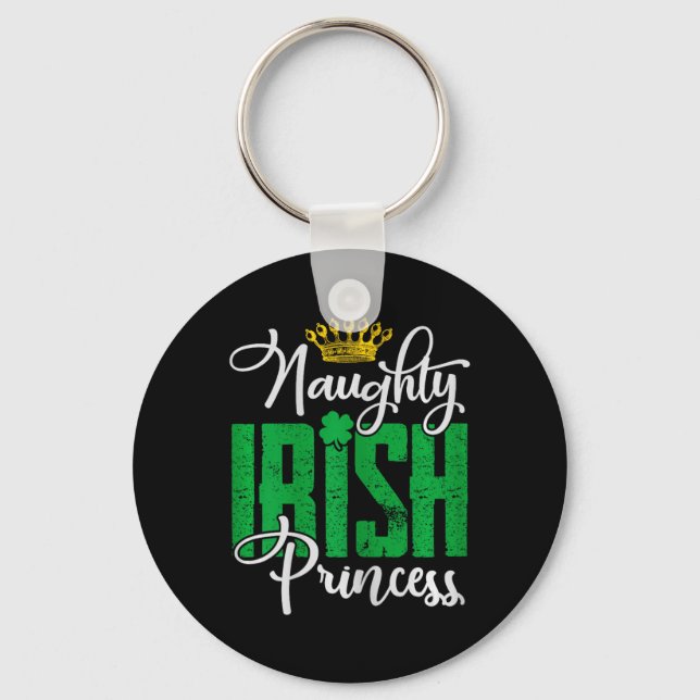 Naughty Irish Princess St patrick's day Irland Nyckelring (Framsida)