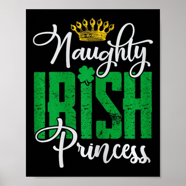 Naughty Irish Princess St patrick's day Irland Poster (Framsidan)